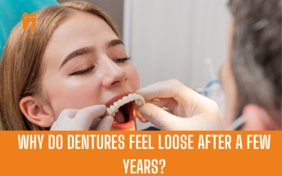 Why do dentures feel loose after a few years?